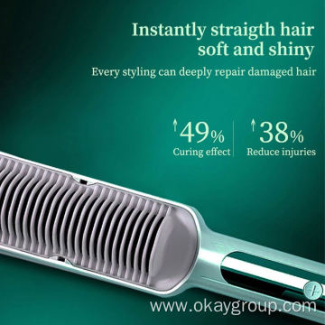 negative ions hair comb portable hair straightener